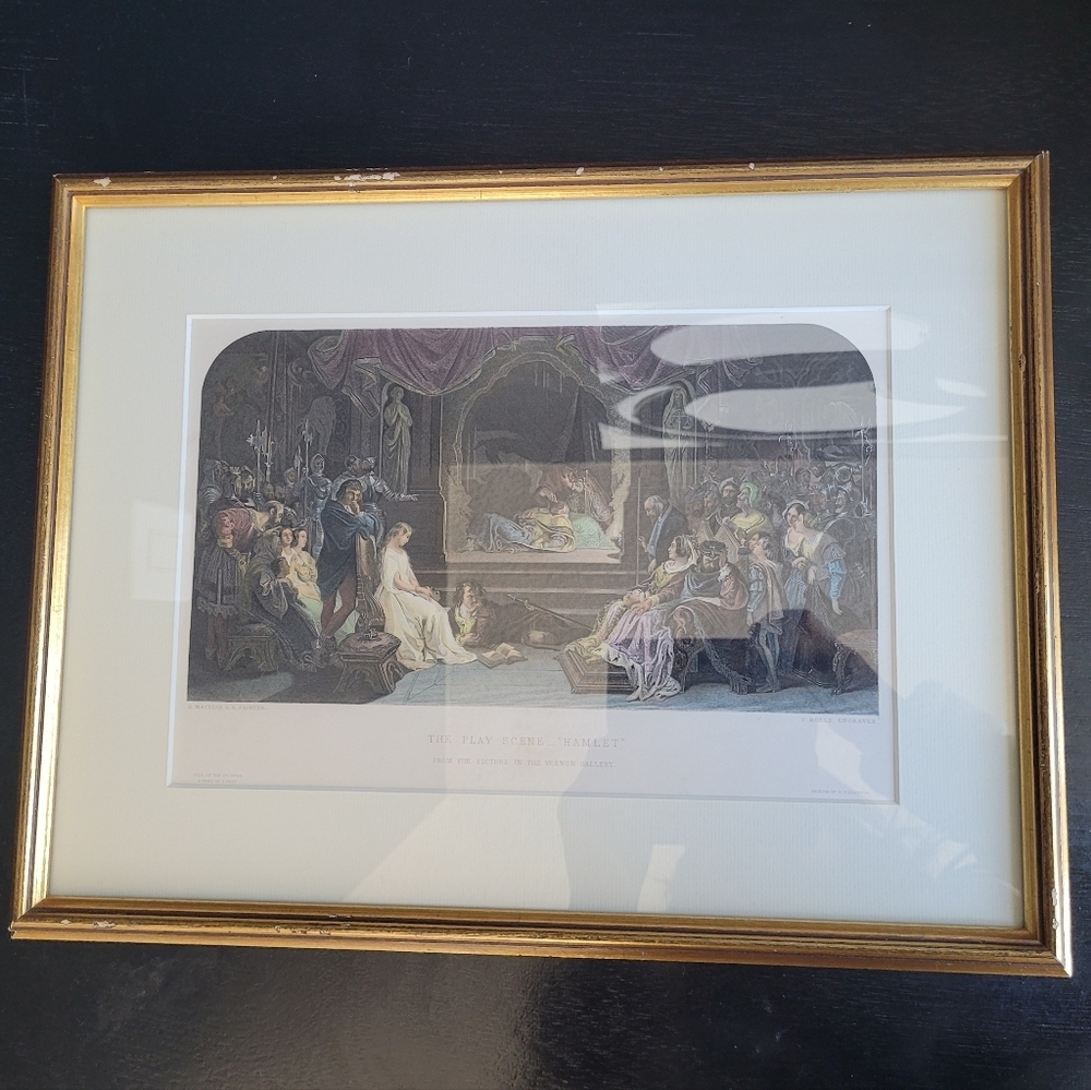 Charles Rolls, The Play Scene, Hamlet, Act III Scene II Shakespeare Framed Print - Picture 3 of 6